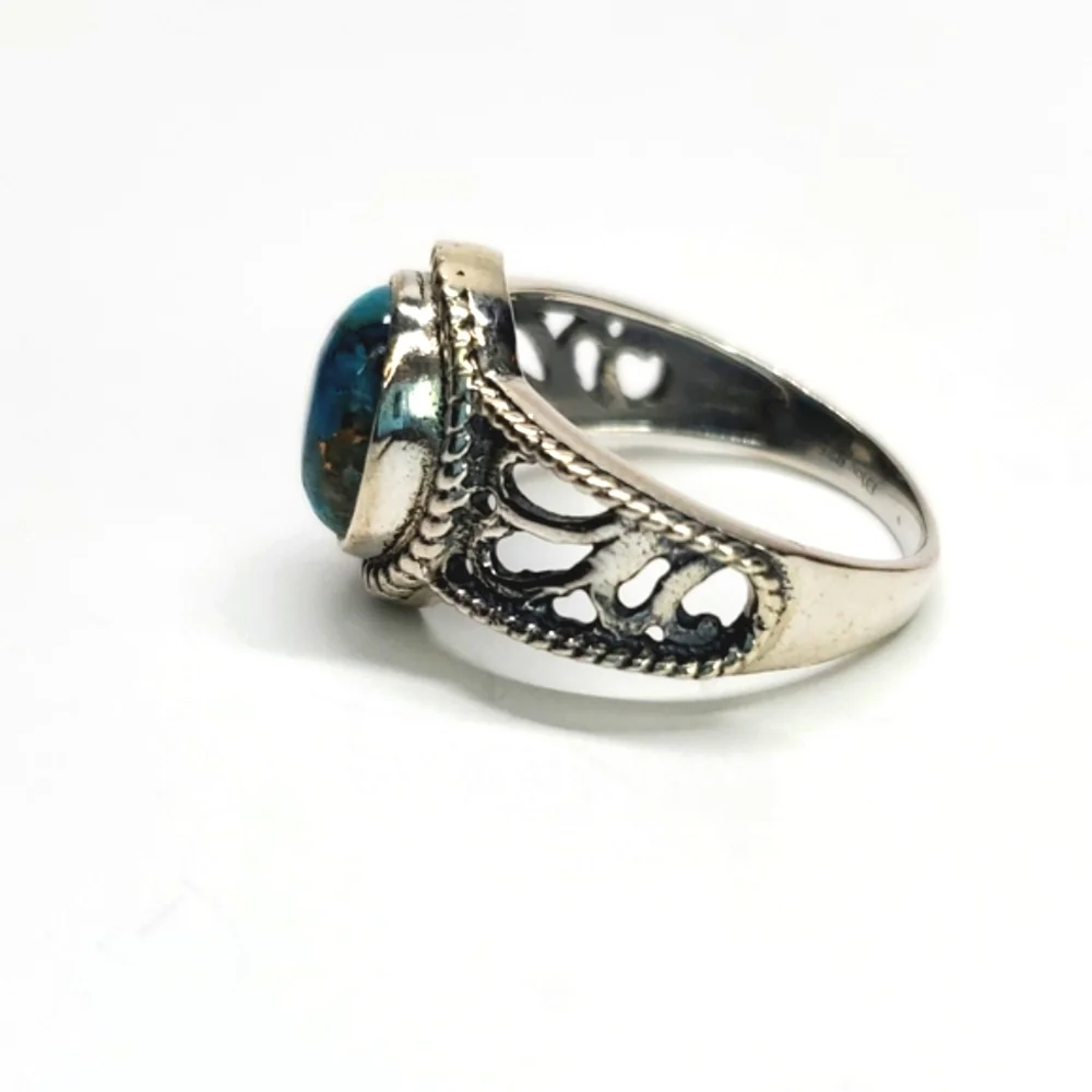 Artisan Crafted Mojave Blue Turquoise Sterling Silver 925 Ring Size 8 NWT
